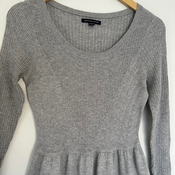 Gray Knit Women's Dress - Picture 4 of 8